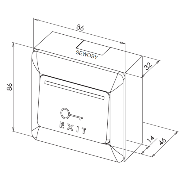 Bouton poussoir abs no/nf