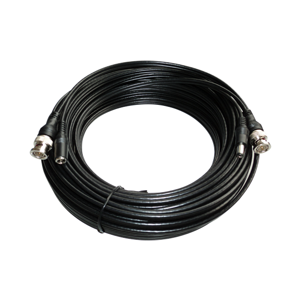 Câble combiné coaxial et alimentation