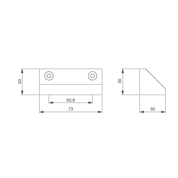 Contact magnétique sabot aluminium