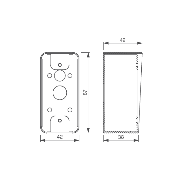 Boîtier applique izyx