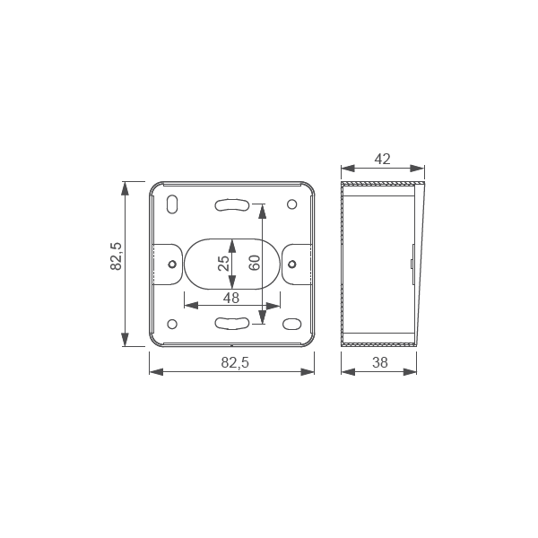 Boîtier applique izyx