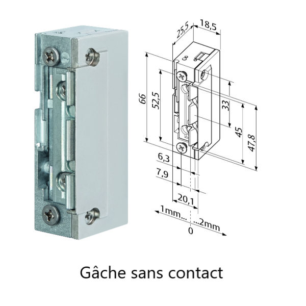 Gâche eff série 1-8 profix ii