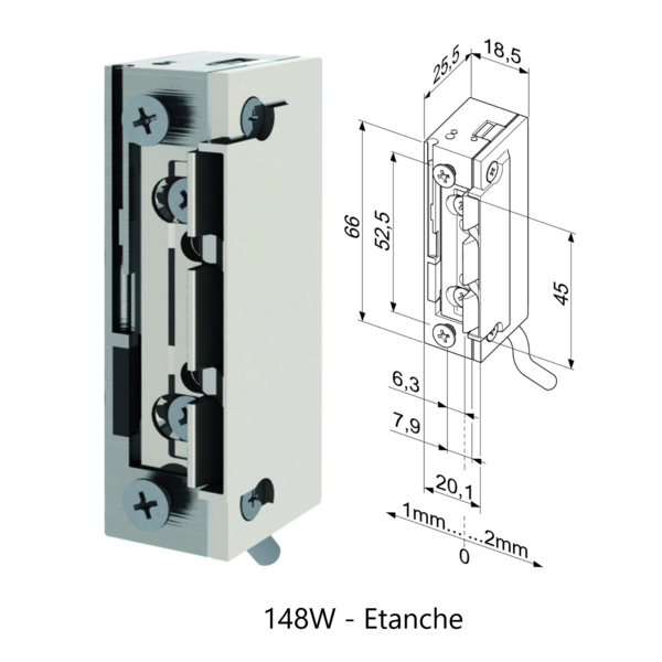 Gâche eff série 1-8 profix ii