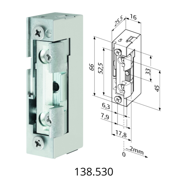 Gâche eff série 1-8 profix ii