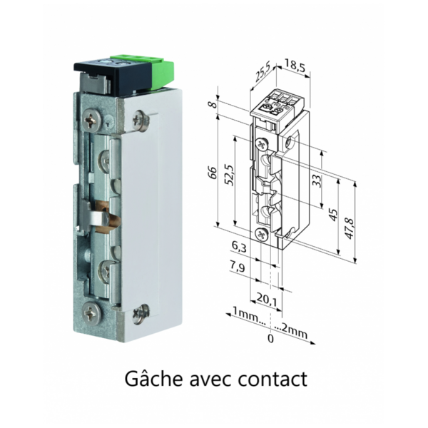 Gâche eff série 1-8 profix ii