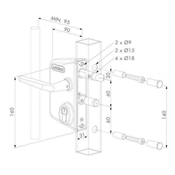 Serrure mécanique lakq 