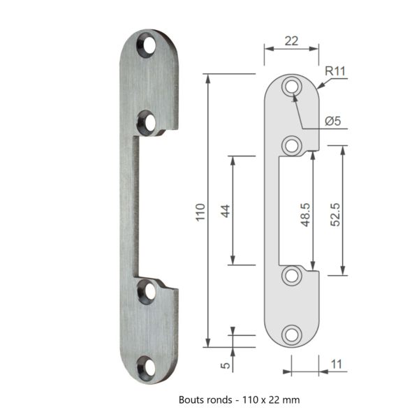 Têtière plate pour série 5 izyx