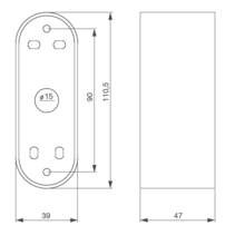 Boîtier applique pour contacteur à clé etroit