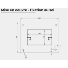 Borne piéton avec visière