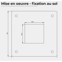 Borne piéton bras déporté avec visière